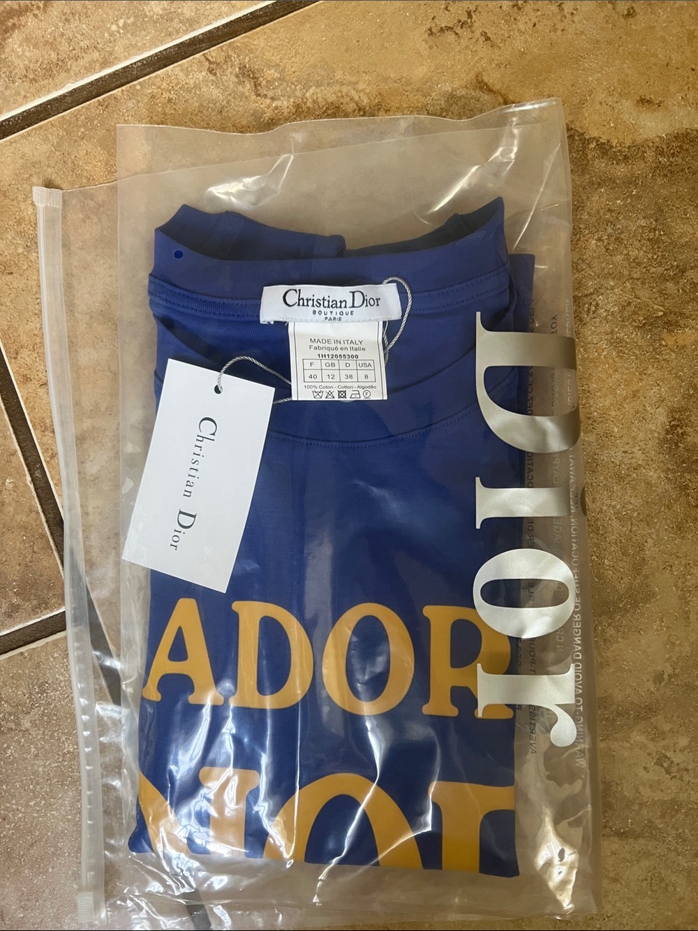Jadore Dior Royal Blue Tank Top size 8 nwt Christian Dior vintage 90’s - Picture 4 of 4